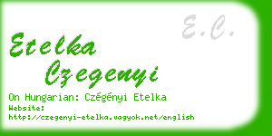 etelka czegenyi business card