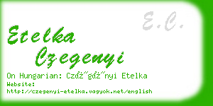 etelka czegenyi business card